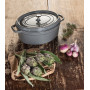 Cocotte ovale gris graphite 33cm, STAUB