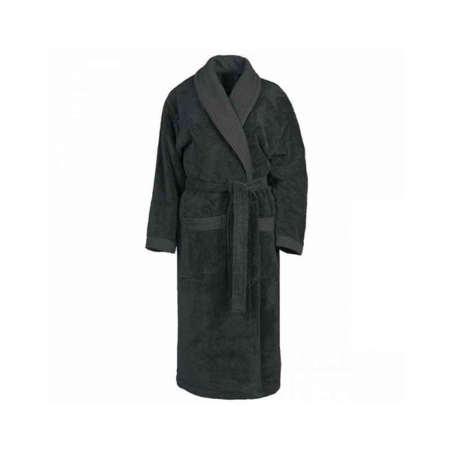 Peignoir de bain mixte col châle Anthracite Sensoft, Sensei