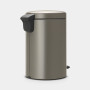 Poubelle à Pédale 12L Platinium NewIcon, Brabantia