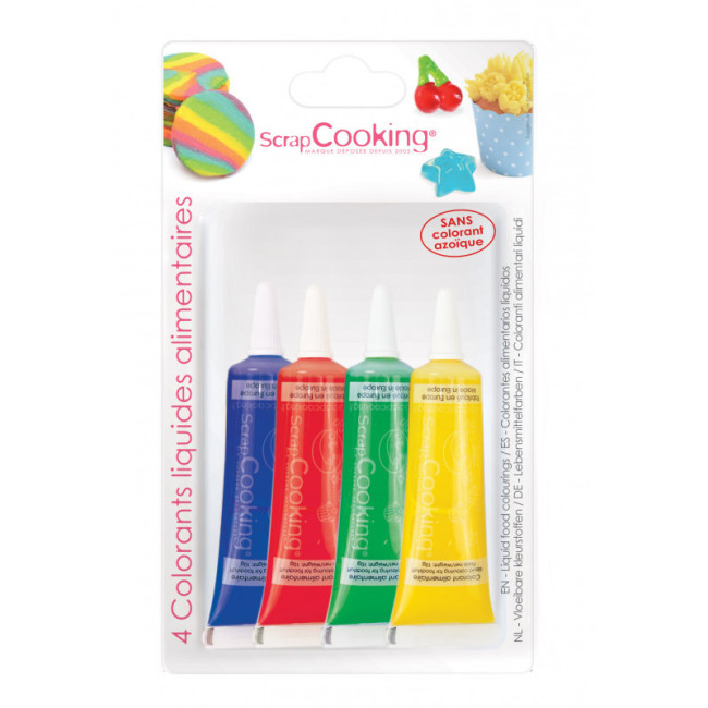 Ensemble 4 colorants alimentaires, Scrapcooking