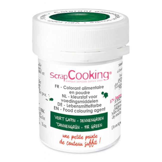 Colorant artificiel en poudre Vert sapin, ScrapCooking