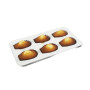 Plaque 6 madeleines gourmandes en fer blanc, Gobel