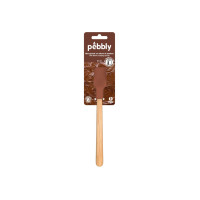 Mini spatule Chocolat en bambou et silicone, Pebbly