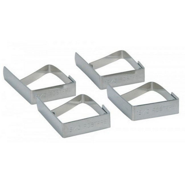 Set de 4 pinces nappe Clip Inox, Kitchencraft