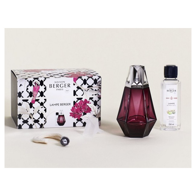 Coffret lampe Berger Prisme Grenat, Maison Berger