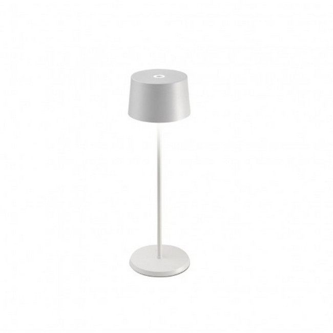 Lampe Olivia blanche 11x35 cm, Zafferano