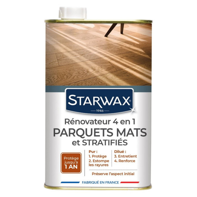 Rénovateur 4 en 1 Parquets Mats et Stratifiés, Starwax