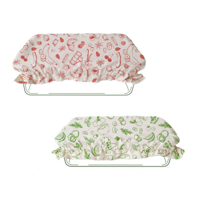 Set de 2 couvre-plats rectangulaires en Coton, Pebbly