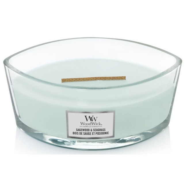 Bougie parfumée Ellipse Bois de Sauge, Woodwick