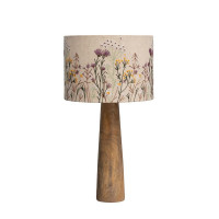 Lampe et abat-jour brodé Wildflower, Chehoma