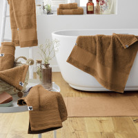 Linge de toilette Garance Camel, L'effet papillon