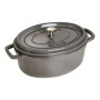 Cocotte ovale gris graphite 33cm, STAUB