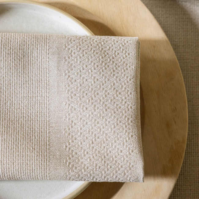 Serviette de table Slow Life Re-use Bois, Le Jacquard Français