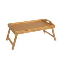 Plateau de Lit Pliable en Bois de Bambou