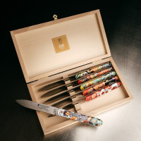 Coffret 6 couteaux Navette François Groslière, Claude Dozorme