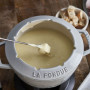 Service à fondue en fonte 20 cm Truffe Blanche, STAUB