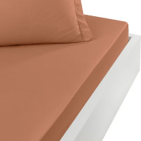 Drap Housse Soft Percale Brique, Sensei