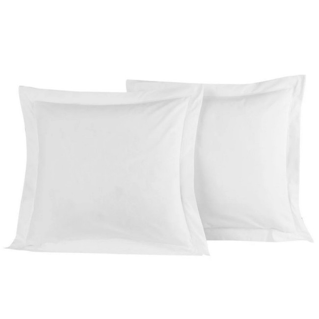 Lot de 2 taies d'oreiller Soft Percale Blanc, Sensei