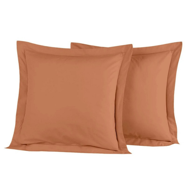 Lot de 2 taies d'oreiller Soft Percale Brique, Sensei