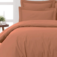 Lot de 2 taies d'oreiller Soft Percale Brique, Sensei