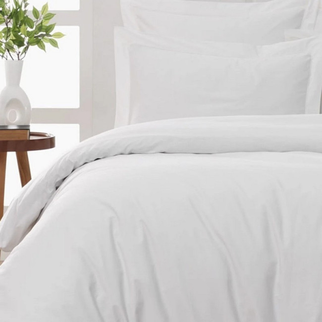 Drap Plat Soft Percale Blanc, Sensei