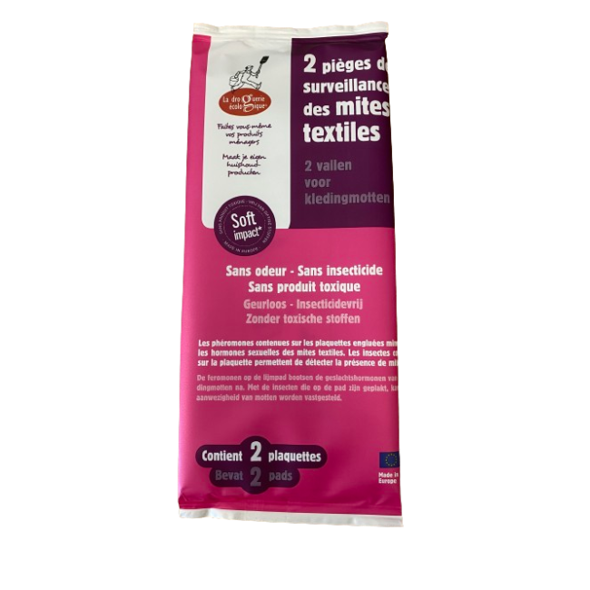 Sachet de 2 pièges de surveillance des mites textiles, Ecodis