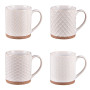 Coffret 4 mugs 35cl Jaspe Beige, Table Passion