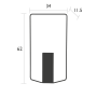 Vase rectangulaire H 62 cm ITAC, Fermob