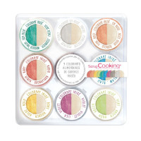 9 Mini-colorants alimentaires en poudre Irisé, ScrapCooking