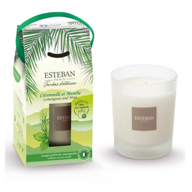 Bougie parfumée 180 gr citronnelle et menthe, Esteban