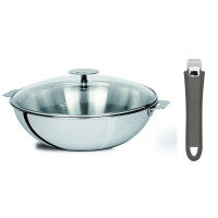 Set wok + couvercle + poignée 24 cm Casteline, Cristel