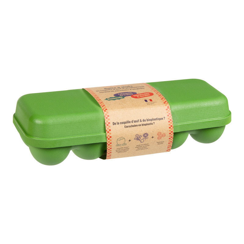 Ecodis - Boîte à 10 oeufs Bioplastique, Ecodis Vert - Ecodis