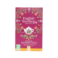 Thé Noir Bio Gingembre et Pêche 20 sachets, English Tea Shop