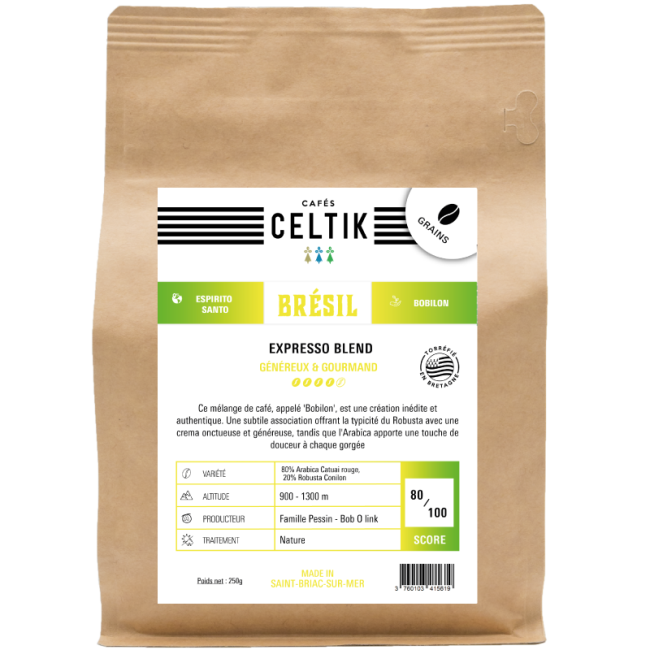 Café Bio Brésil Expresso Blend, Cafés Celtik