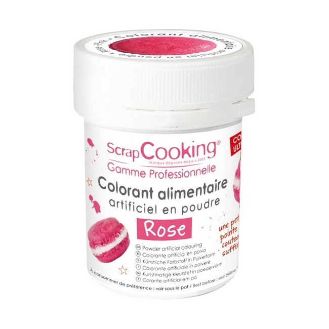 Colorant artificiel en poudre Rose, Scrapcooking