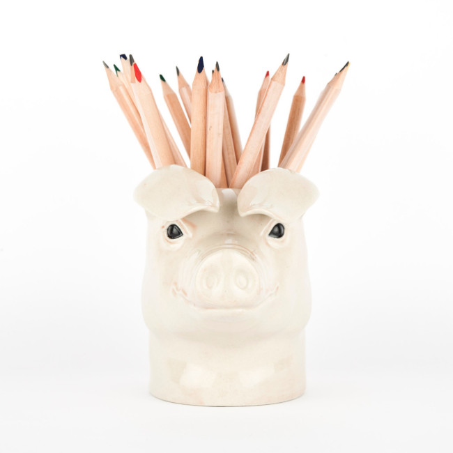 Pot à crayon Cochon, Quail Ceramics UK