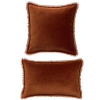 Coussin Uni Fara Caramel, Vivaraise