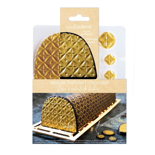 Moule embout de bûche motif Couture, ScrapCooking