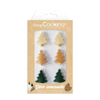 Décorations Sapins de Noël en pâte d'amande, Scrapcooking