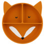 Assiette compartiments silicone avec ventouse Mr Fox, Trixie