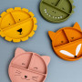 Assiette compartiments silicone avec ventouse Mr Fox, Trixie