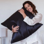 Taie d'Oreiller en Soie 65 x 65 cm Bleu Nuit, Emily's Pillow