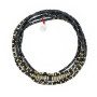 Collier et Bracelet 6 tours Black Panther Slim, Têtes Blondes