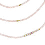 Collier et Bracelet 6 tours New Vir Rose Guimauve, Têtes Blondes