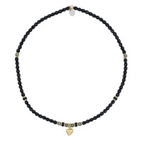 Collier ras du cou Baghera Noir Mat, Têtes Blondes