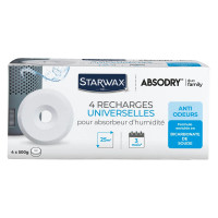 Lot de 4 recharges pour absorbeur d'humidité Absodry, Starwax