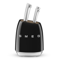 Bloc Couteaux années 50 Noir, Smeg