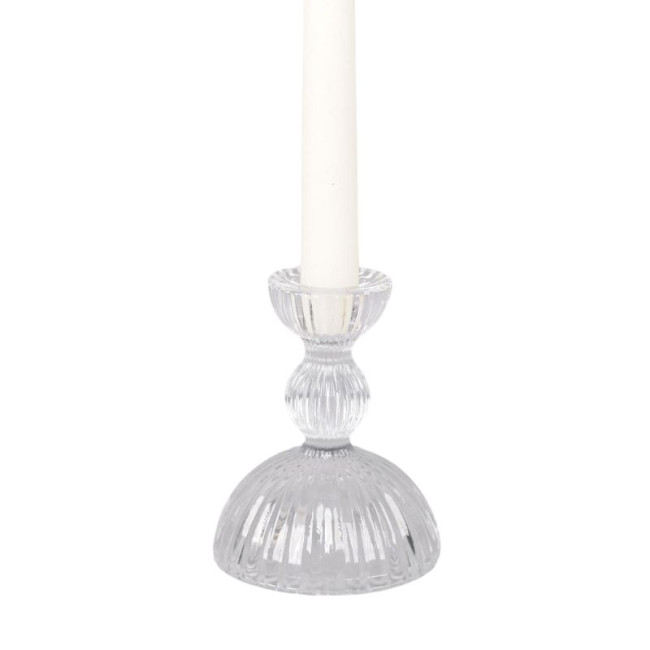 Bougeoir en Verre Ruffles Cup Pillar, Rasteli